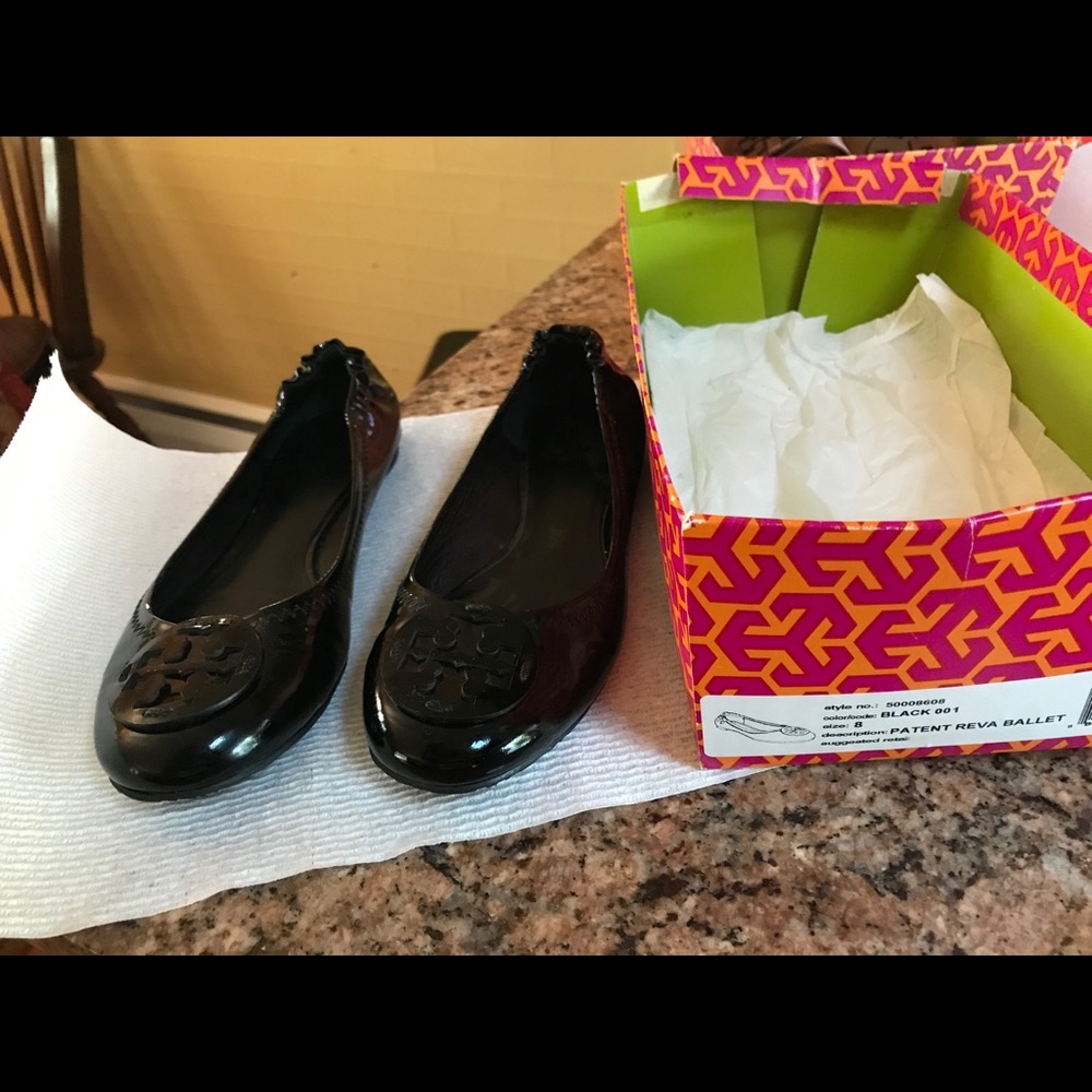Tory Burch Black Flats